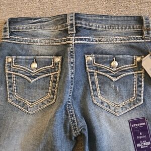 Stetson Ladies Hollywood Western Jean Bootcut size 8 long low rise